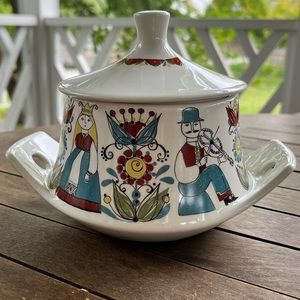Figgjo Saga Norske Soup Tureen/Bowl Made in Norway MCM midcentury Rare
